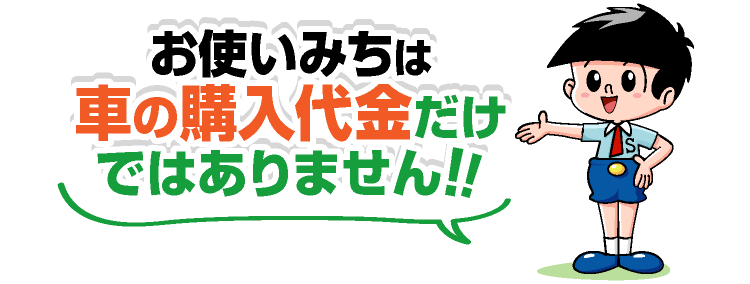 お使いみちは車の購入代金だけではないぞう！！